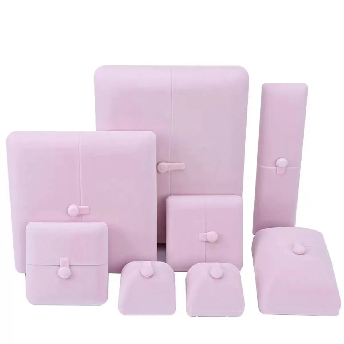 1 Piece Fashion Solid Color Flannel Jewelry Boxes