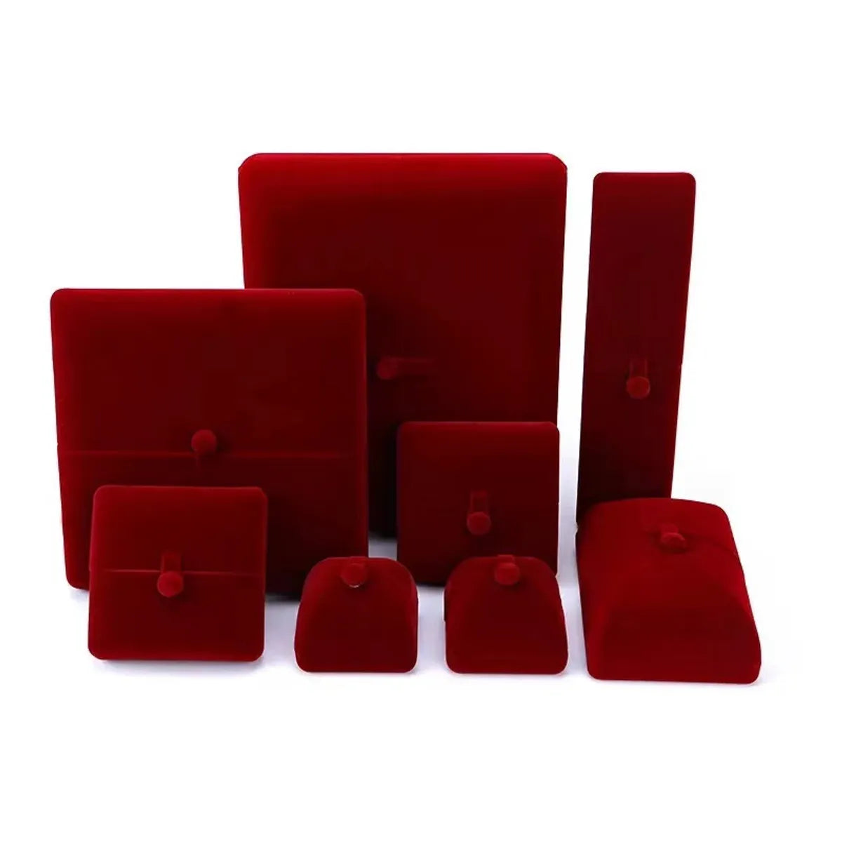 1 Piece Fashion Solid Color Flannel Jewelry Boxes