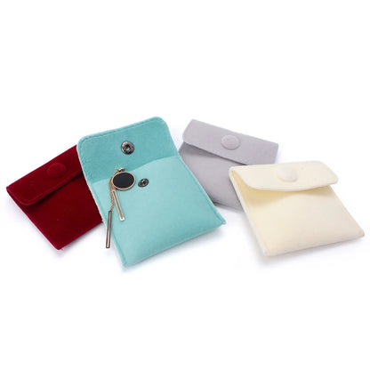 1 Piece Fashion Solid Color Flannel Jewelry Packaging Bags