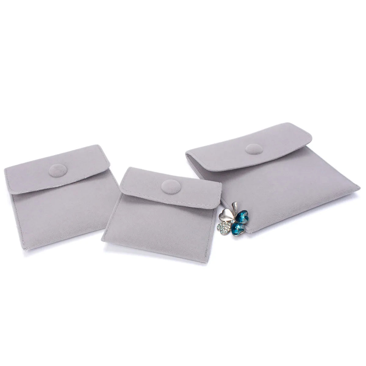 1 Piece Fashion Solid Color Flannel Jewelry Packaging Bags