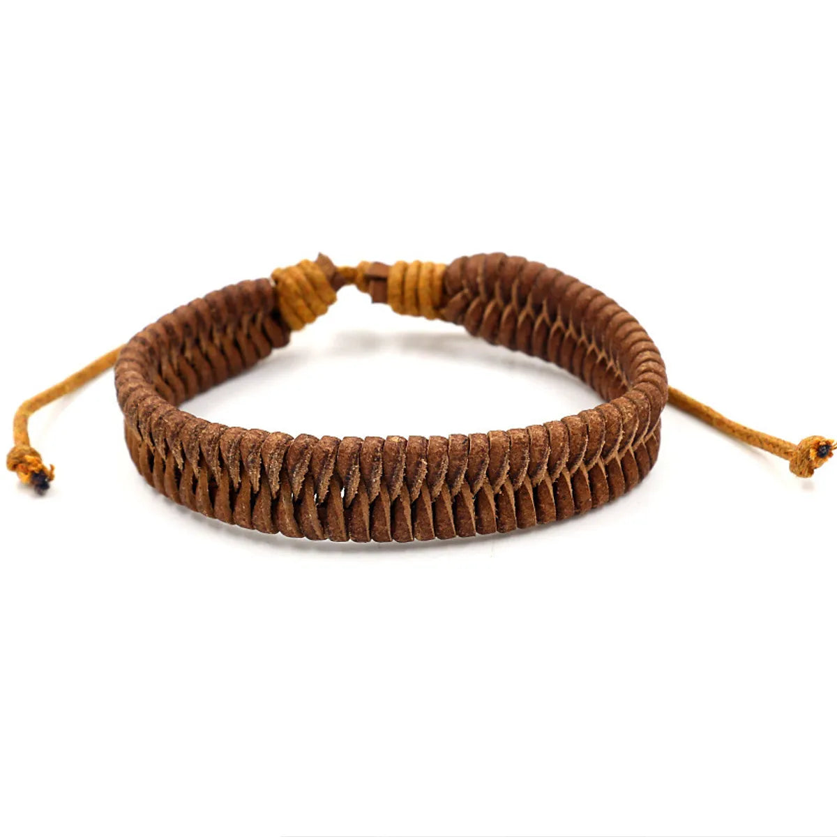 Fashion Solid Color Leather Braid Unisex Bracelets