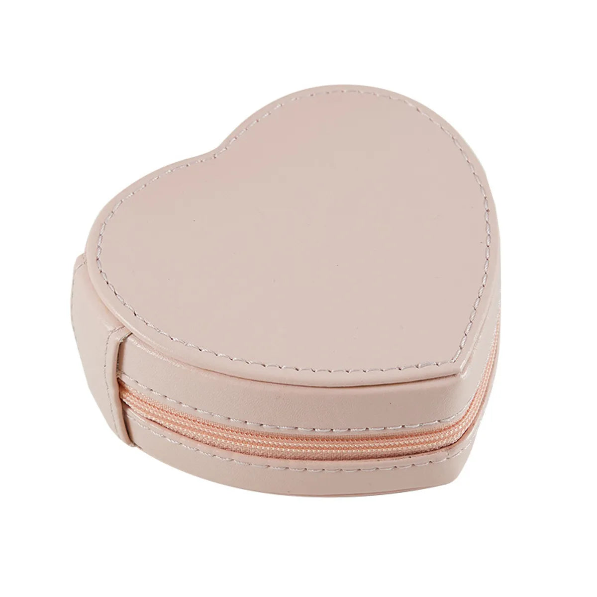 Fashion Heart Shape Solid Color Pu Leather Jewelry Boxes