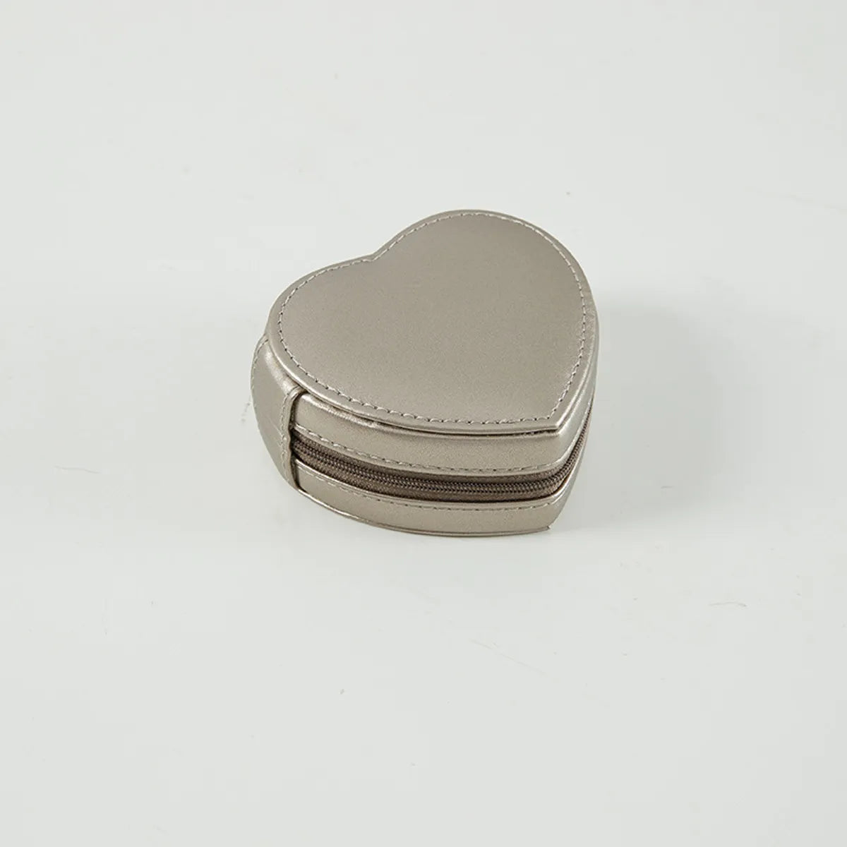 Fashion Heart Shape Solid Color Pu Leather Jewelry Boxes