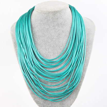 Fashion Solid Color Leather Rope Wholesale Necklace