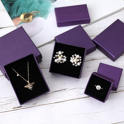 1 Piece Fashion Solid Color Paper Jewelry Boxes