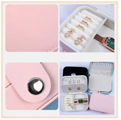 1 Piece Fashion Solid Color Pu Leather Jewelry Boxes