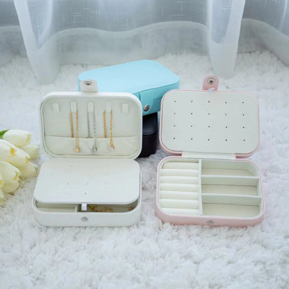 1 Piece Fashion Solid Color Pu Leather Jewelry Boxes