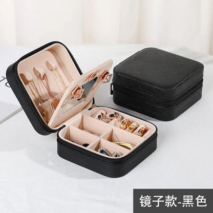 1 Piece Fashion Solid Color Pu Leather Jewelry Boxes