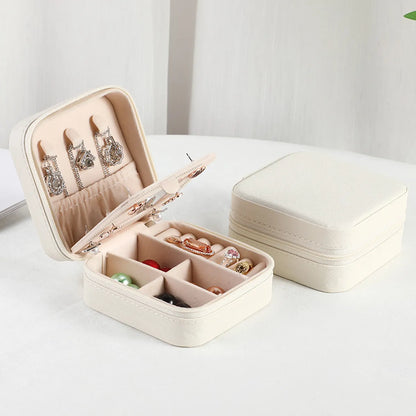 1 Piece Fashion Solid Color Pu Leather Jewelry Boxes