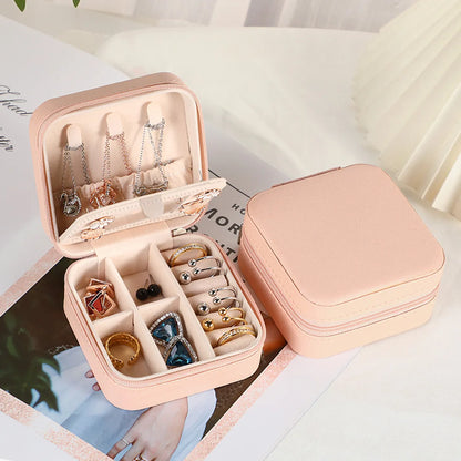 1 Piece Fashion Solid Color Pu Leather Jewelry Boxes