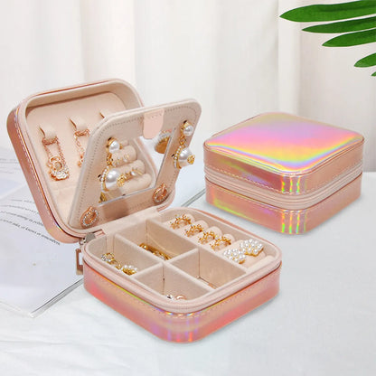 1 Piece Fashion Solid Color Pu Leather Jewelry Boxes