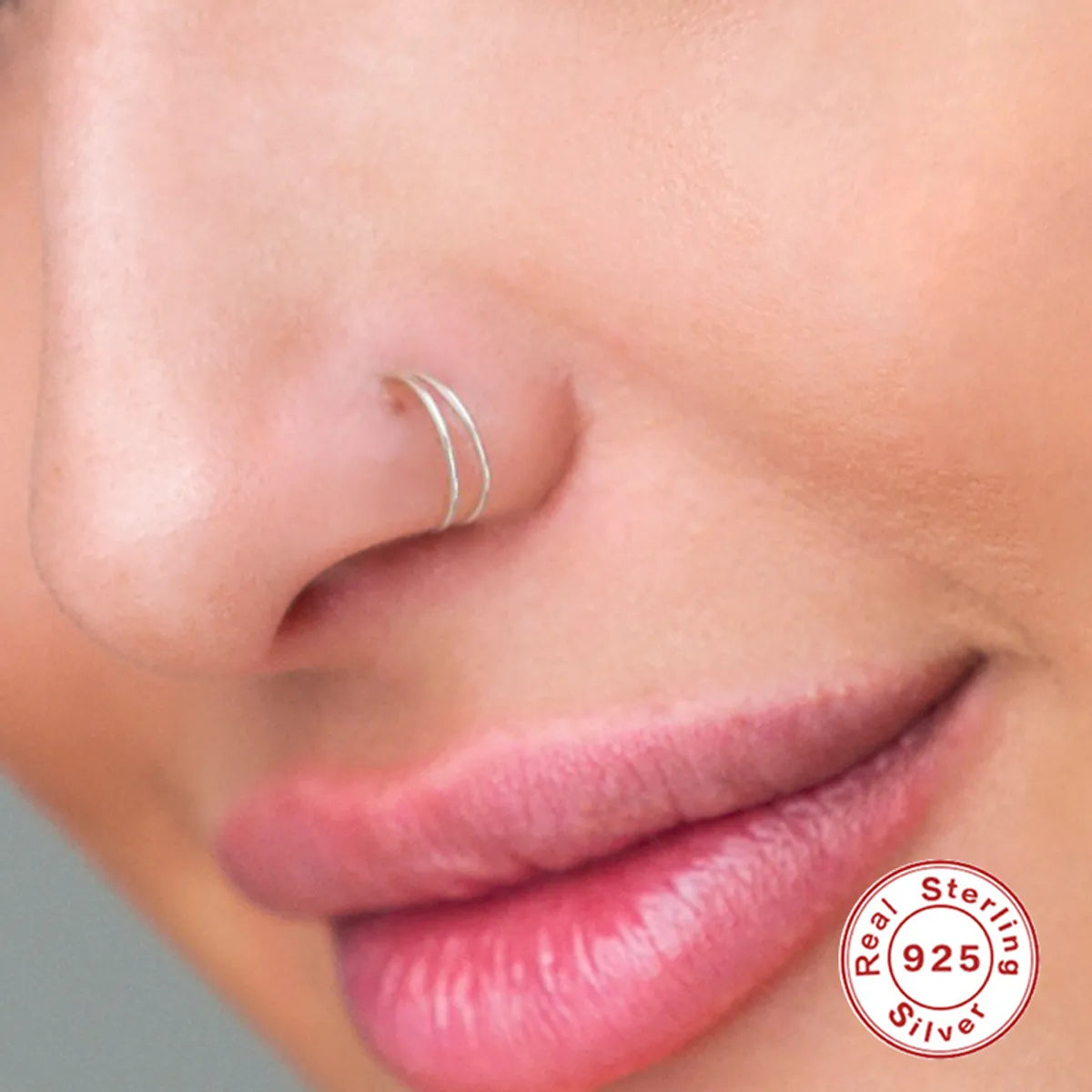 1 Piece Fashion Solid Color Silver Plating Nose Ring