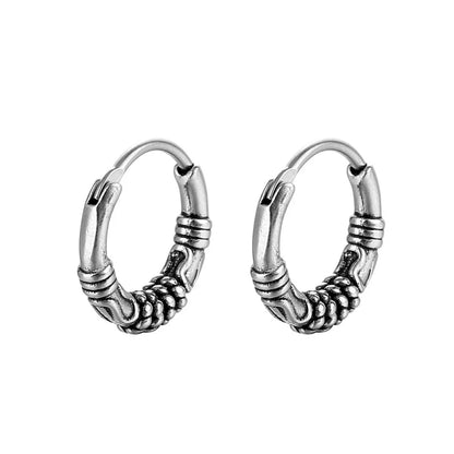 1 Piece Fashion Solid Color Titanium Steel Plating Men'S Earrings