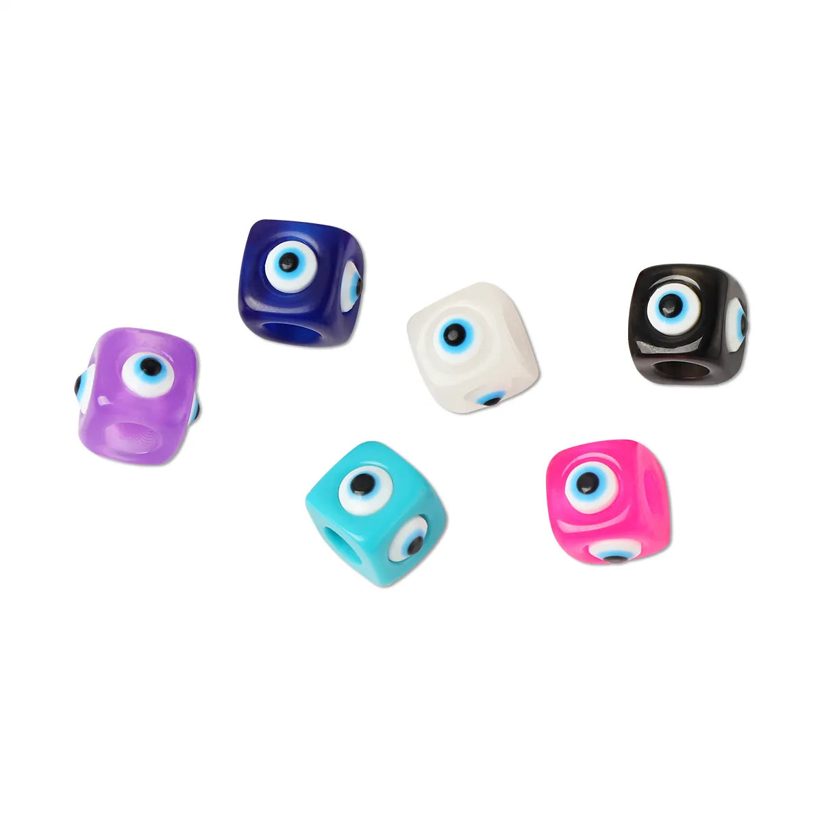 1 Piece 1.2 * 1.4mm Hole Under 1mm Resin Square Eye Beads