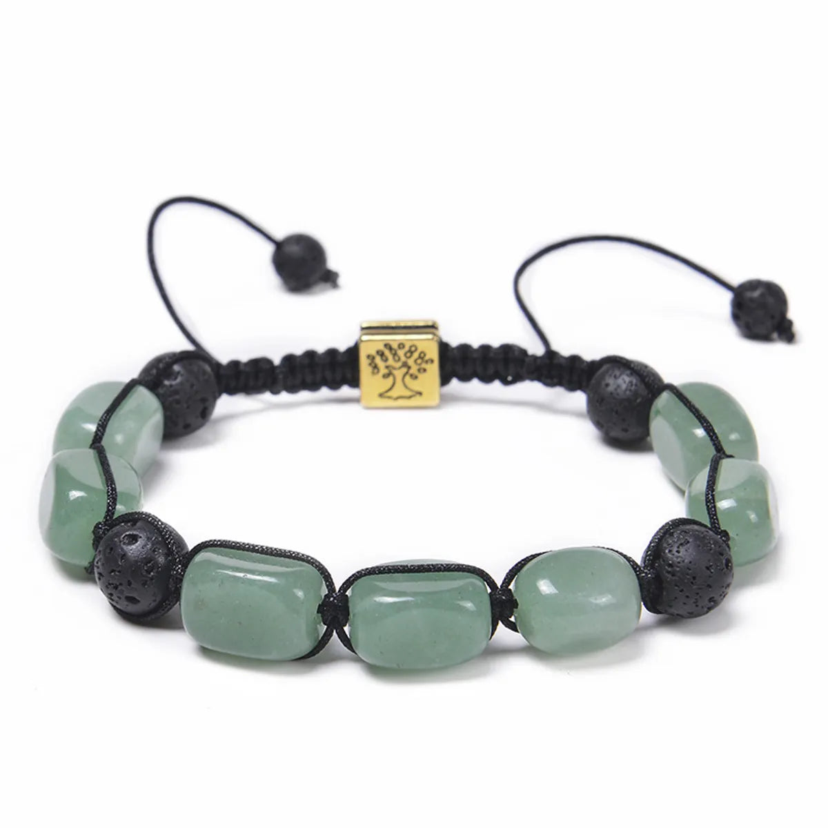 Fashion Square Tree Natural Stone Beaded Knitting Unisex Bracelets