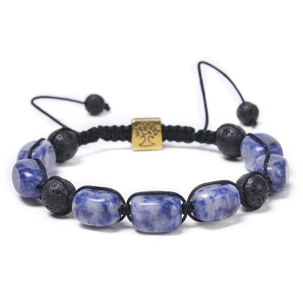 Fashion Square Tree Natural Stone Beaded Knitting Unisex Bracelets