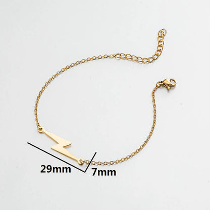 1 Piece Fashion Star Heart Shape Lightning Titanium Steel Bracelets