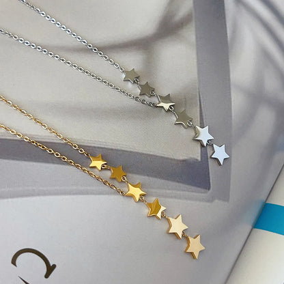 1 Piece Fashion Star Titanium Steel Plating Necklace