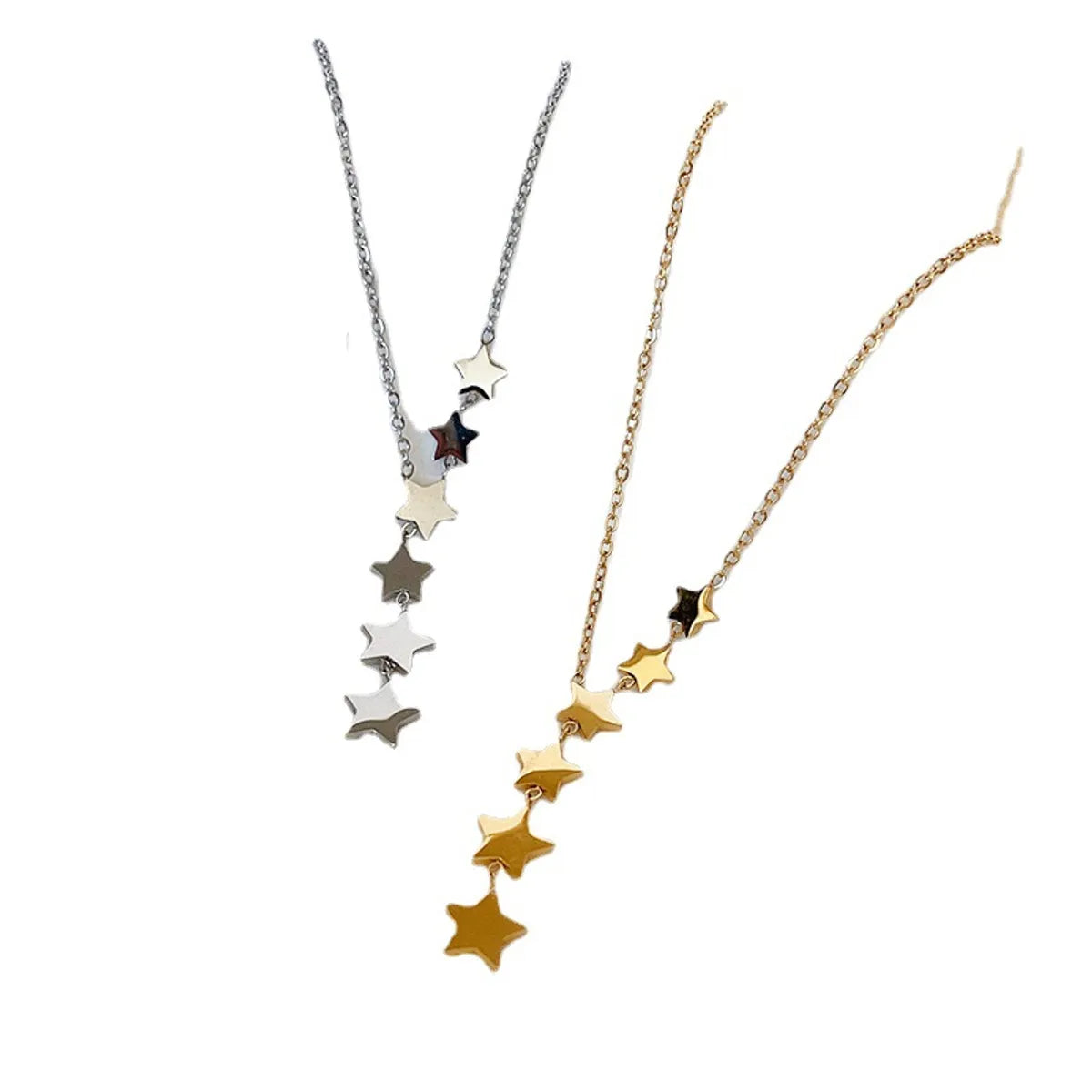 1 Piece Fashion Star Titanium Steel Plating Necklace