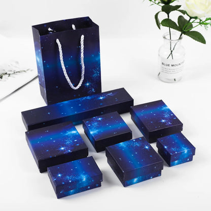 1 Piece Fashion Starry Sky Paper Jewelry Boxes