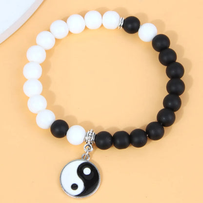 1 Piece Fashion Tai Chi Alloy Resin Beaded Unisex Bracelets