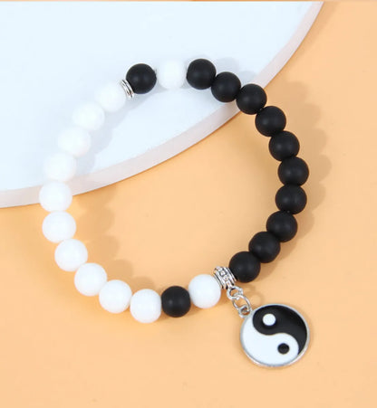 1 Piece Fashion Tai Chi Alloy Resin Beaded Unisex Bracelets