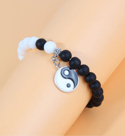 1 Piece Fashion Tai Chi Alloy Resin Beaded Unisex Bracelets