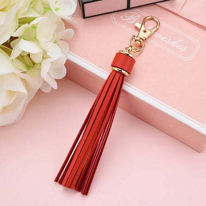 1 Piece Fashion Tassel Pu Leather Women'S Keychain