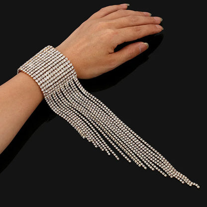 1 Piece Fashion Tassel Rhinestone Plating Women'S Bangle