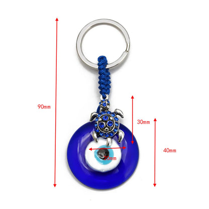 1 Piece Fashion Tortoise Devil'S Eye Butterfly Alloy Inlay Rhinestones Unisex Keychain