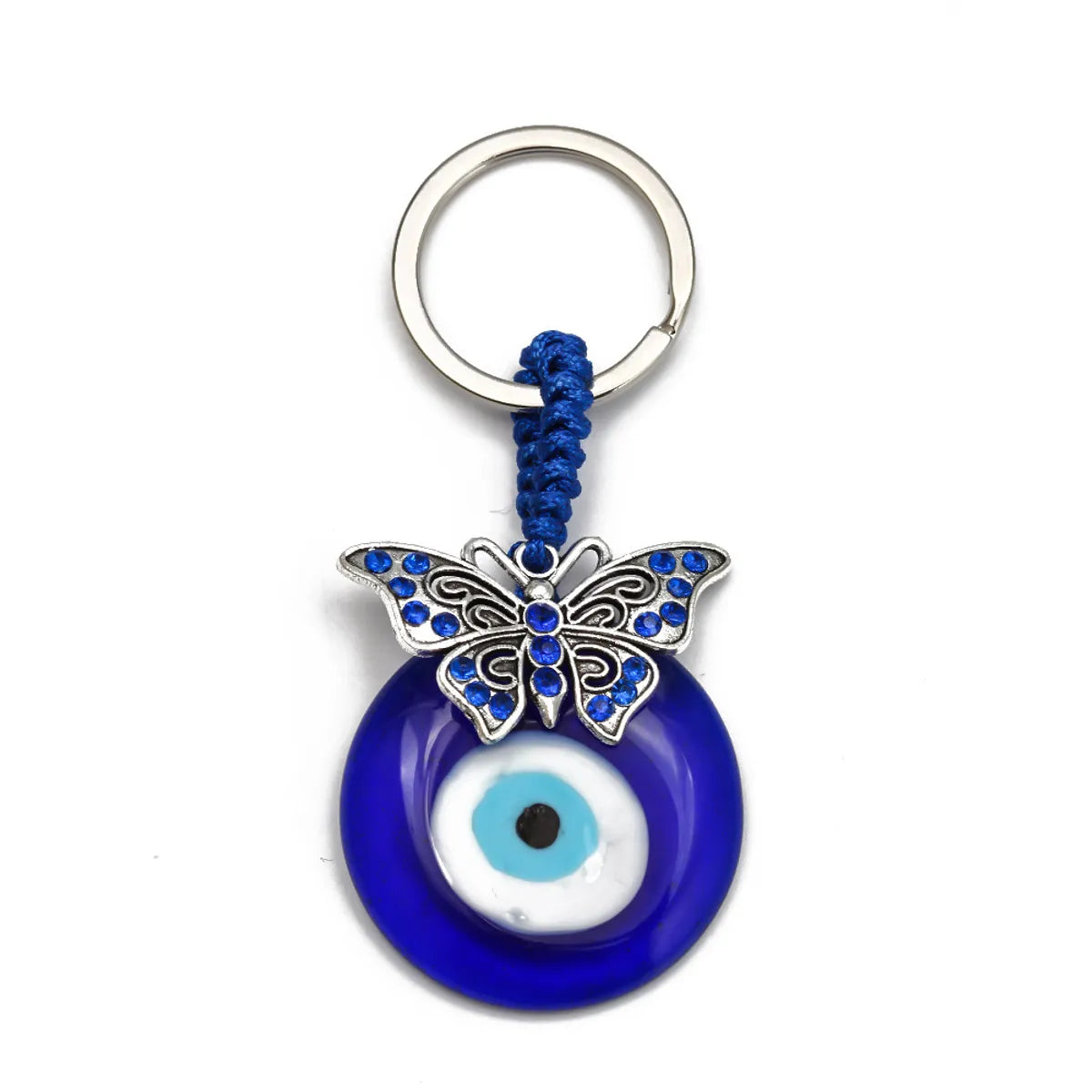 1 Piece Fashion Tortoise Devil'S Eye Butterfly Alloy Inlay Rhinestones Unisex Keychain