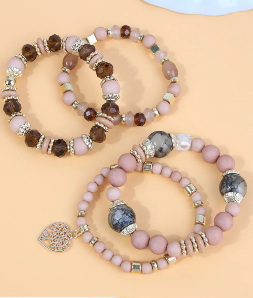 1 Piece Fashion Tree Alloy Glass Beaded Hollow Out Women's Bracelets