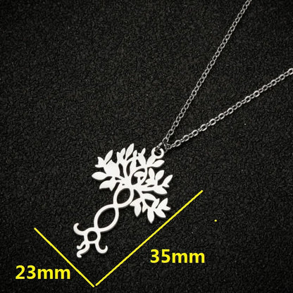 1 Piece Fashion Tree Titanium Steel Pendant Necklace