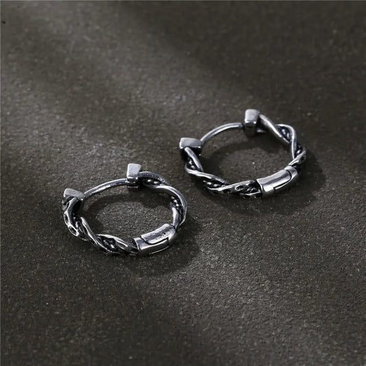 1 Piece Fashion Twist Titanium Steel Plating Men'S Earrings