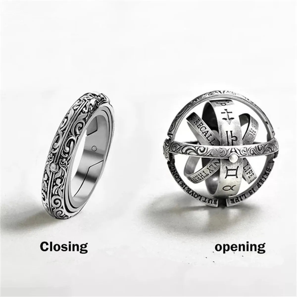 1 Piece Fashion Universe Alloy Plating Couple Rings