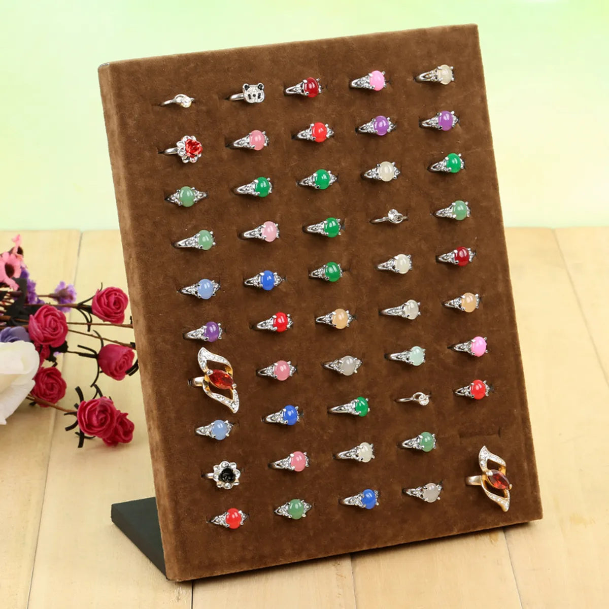 1 Piece Flannel Simple Style L Shape Jewelry Rack