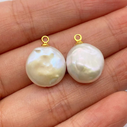 1 Piece Freshwater Pearl Solid Color Pendant