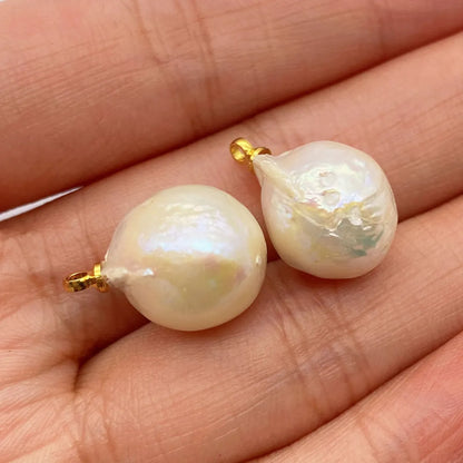 1 Piece Freshwater Pearl Solid Color Pendant