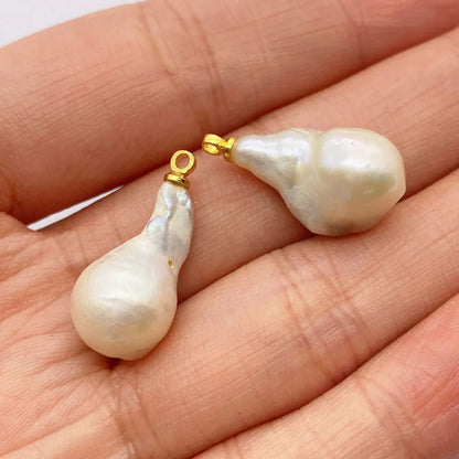 1 Piece Freshwater Pearl Solid Color Pendant