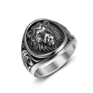 1 Piece Hip-Hop Animal Lion Titanium Steel Polishing Men'S Rings