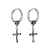 1 Piece Hip-Hop Cross Titanium Steel Plating Men'S Drop Earrings