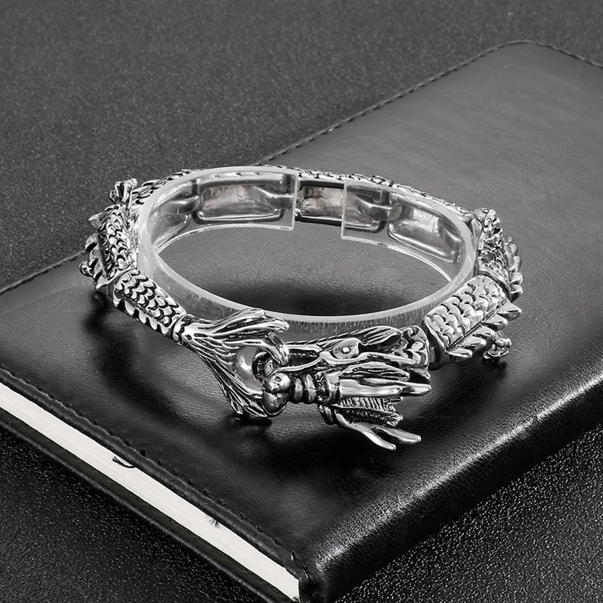 1 Piece Hip-hop Dragon Titanium Steel Bangle