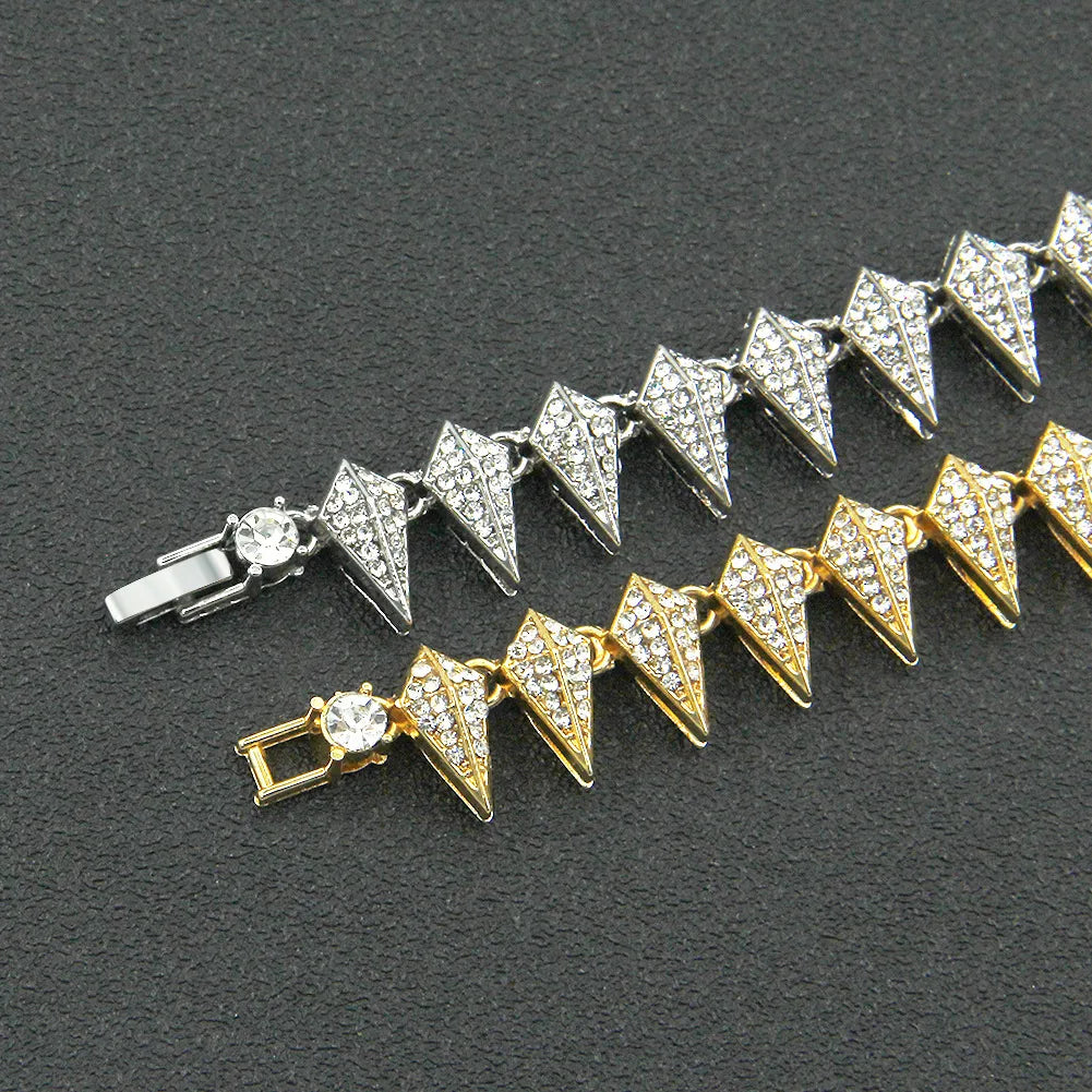 1 Piece Hip-Hop Geometric Alloy Inlay Rhinestones Men'S Bracelets