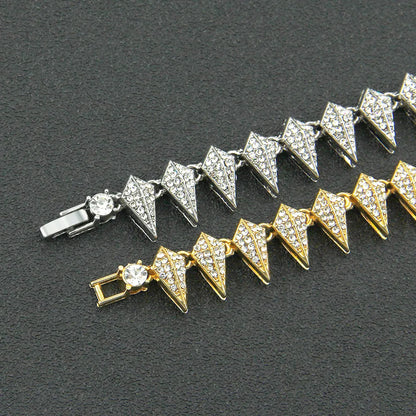 1 Piece Hip-Hop Geometric Alloy Inlay Rhinestones Men'S Bracelets