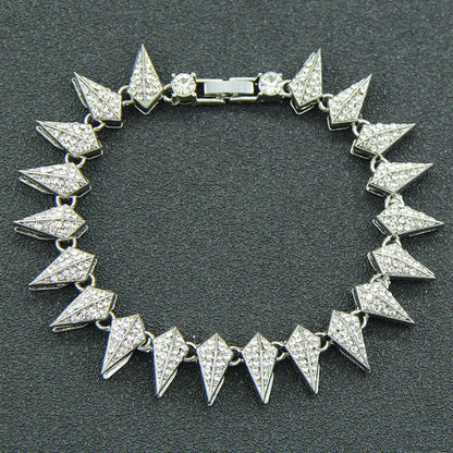 1 Piece Hip-Hop Geometric Alloy Inlay Rhinestones Men'S Bracelets