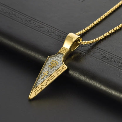 1 Piece Hip-Hop Geometric Cross Stainless Steel Plating Necklace