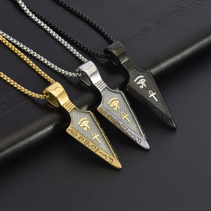 1 Piece Hip-Hop Geometric Cross Stainless Steel Plating Necklace