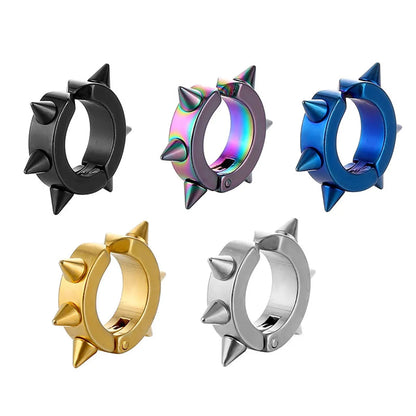 1 Piece Hip-Hop Geometric Solid Color Polishing Plating Stainless Steel Ear Cuffs