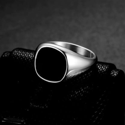 1 Piece Hip-Hop Geometric Stainless Steel Epoxy Men'S Rings