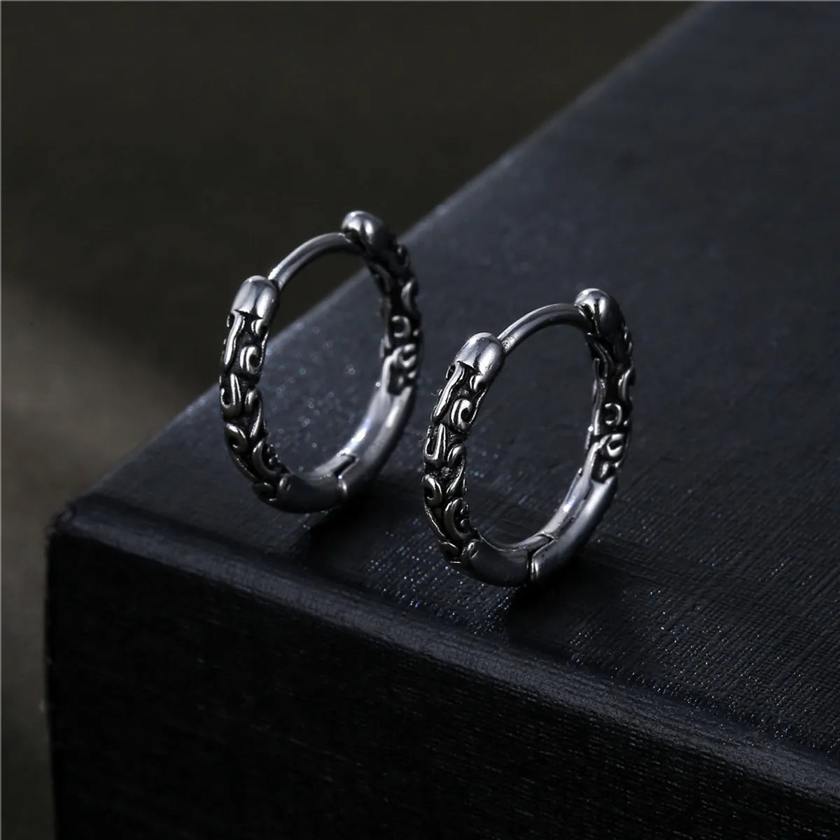 1 Piece Hip-Hop Geometric Titanium Steel Plating Men'S Earrings